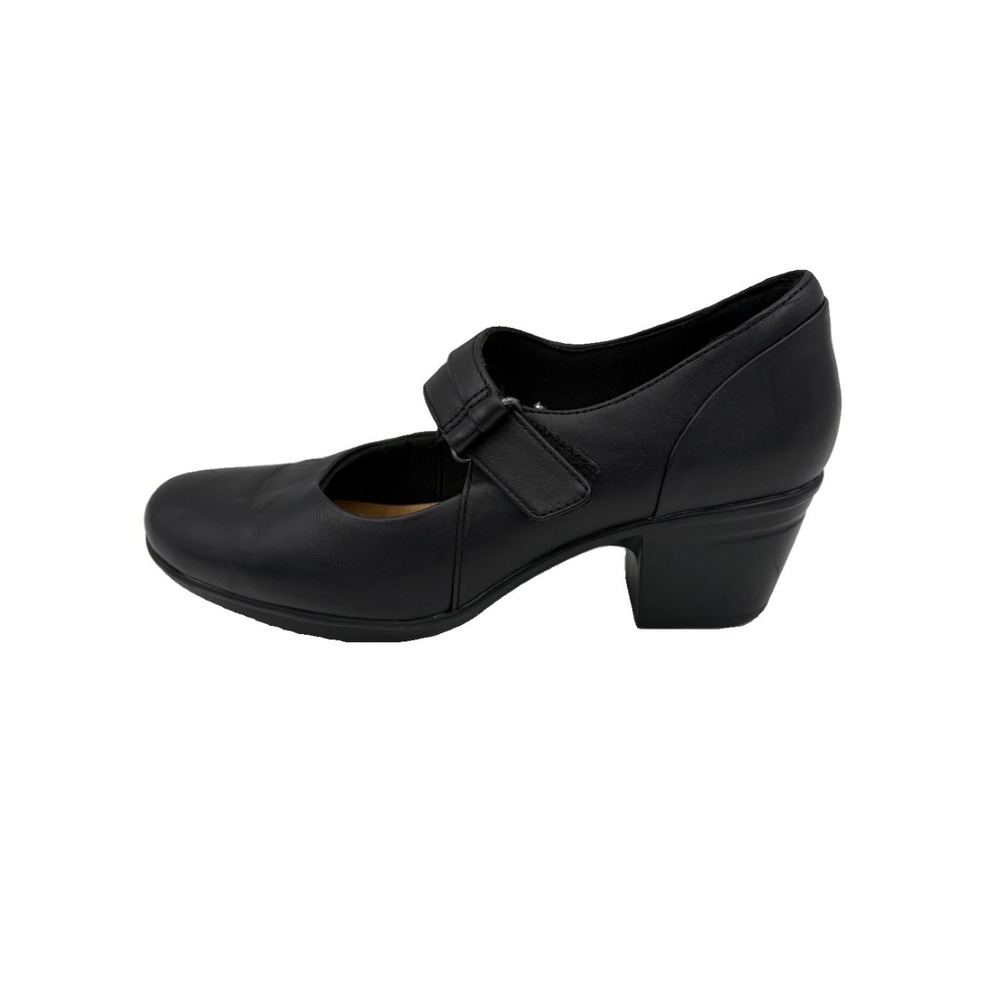 Clarks Mary Janes Emslie Lulin Leather Black Academia 7M Ultimate Comfort Retro